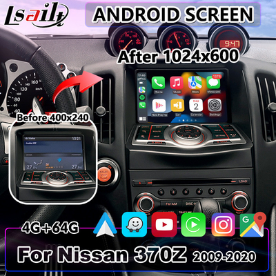 Lsailt 7 بوصة شاشة أندرويد لواجهة فيديو الوسائط المتعددة Carplay لنيسان 370Z