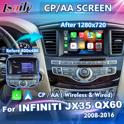 إنفينيتي JX35 QX60 8 بوصة شاشة بديلة لاسلكية Carplay Android Auto HD