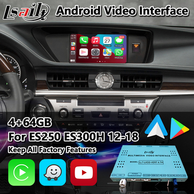 واجهة فيديو Lsailt Android لكزس ES200 ES250 ES 300h ES350 مع كاربلاي لاسلكي