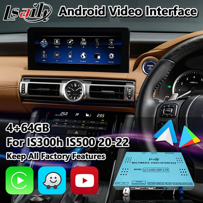 واجهة فيديو Lsailt Android لكزس IS 300h 500300350 F Sport 2020-2023 مع Carplay