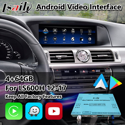 Lsailt Android واجهة فيديو الوسائط المتعددة لكزس LS 600H 460460L AWD F Sport 2012-2017