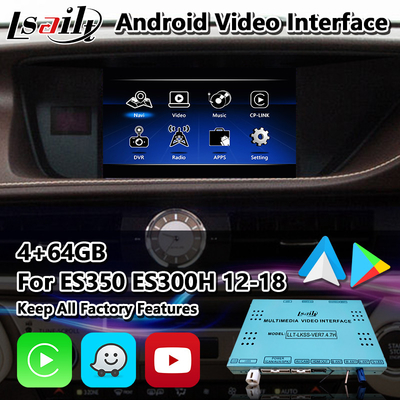 واجهة فيديو Lsailt Android لسيارة Lexus ES 350 300h 250 200 XV60 للتحكم بالماوس 2012-2018