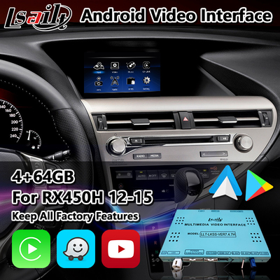 Lsailt Android واجهة فيديو الوسائط المتعددة لكزس RX 450H 350 270 F Sport AL10 2012-2015