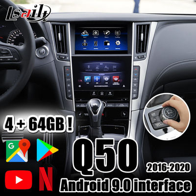 تتضمن واجهة فيديو PX6 CarPlay و Android Multimedia 4 جيجا بايت Android auto و Netflix لـ Infiniti 2015.6-20 Q50 Q60