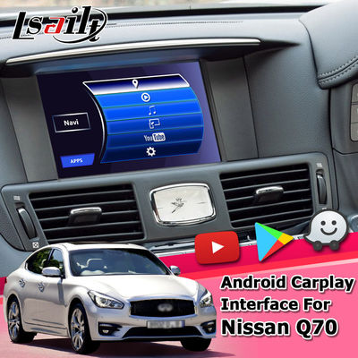 واجهة Android Auto Navigation Carplay لدعم إنفينيتي Q70 / M25 M37 Fuga على Youtube