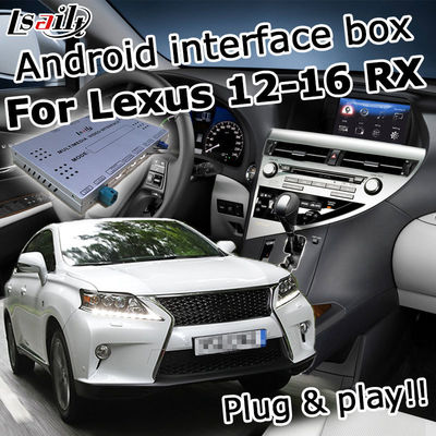 واجهة فيديو لكزس RX350 إصدار 12-15 ، 2 / 3GB RAM مربع تنقل Android اختياري carplay android auto