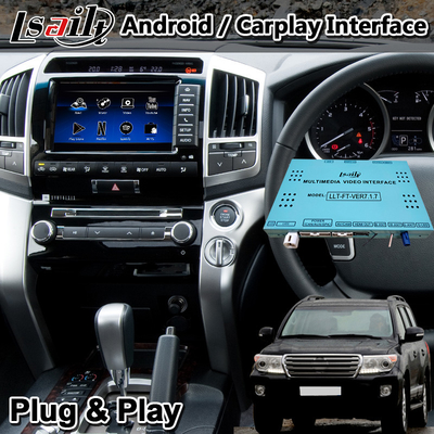 صندوق واجهة وسائط متعددة Android Auto Carplay سعة 4 جيجا بايت لسيارة Toyota Land Cruiser LC200 2013 مع نظام ملاحة GPS على Youtube