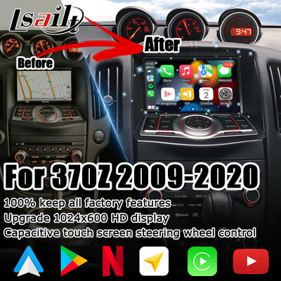 Nissan 370z شاشة HD غير مدمرة Youtube Wireless carplay android auto ترقية