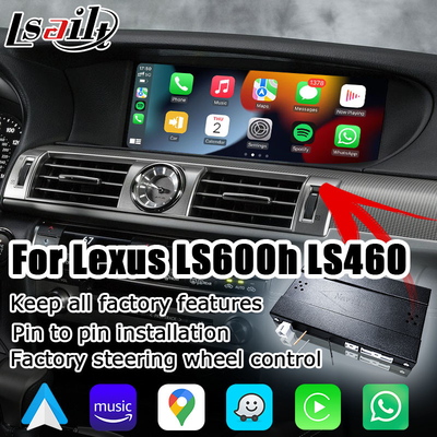 ترقية كاربلاي لاسلكي لكزس LS600h LS460 2012-2017 12 شاشة عرض أندرويد أوتوماتيكية للانعكاس بواسطة Lsailt