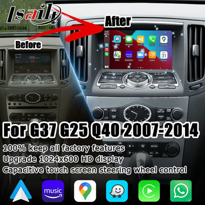وحدة واجهة فيديو CarPlay اللاسلكية وأندرويد أوتو لسيارات إنفينيتي G37 G25 Q40 من Navihome