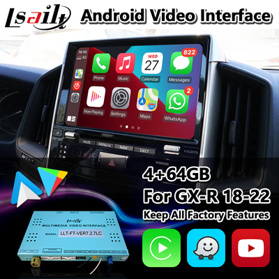 Lsailt Android Carplay Interface لتويوتا لاند كروزر LC200 GX-R GXR 2018-2022
