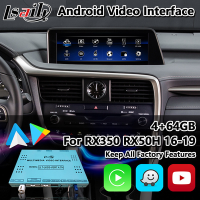 واجهة أندرويد كاربلاي لليكسوس RX 450h 200T 350 450L 350L 300 F Sport 2016-2019