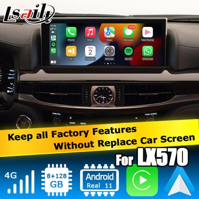 ليكسوس LX570 LX450d واجهة فيديو أندرويد دعم carplay أندرويد أوتو كوالكوم 8+128GB أندرويد 11