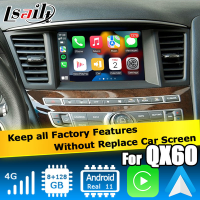 إنفينيتي QX60 GPS أندرويد أوتو كاربلاي نظام الملاحة الوسائط المتعددة واجهة أندرويد 11 8+128GB