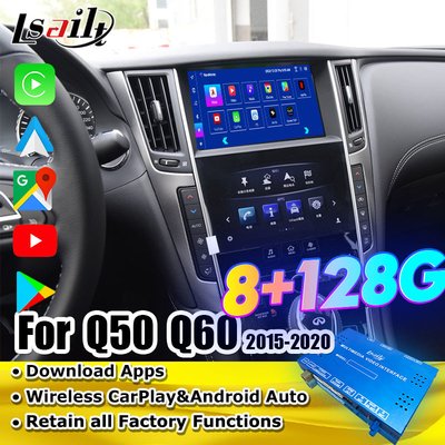 Lsailt Android Infotainment Module لشركة إنفينيتي Q50 Q60 2014-2020 واجهة CarPlay، مربع الملاحة على نظام الأندرويد