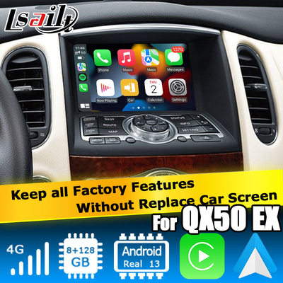 إنفينيتي QX50 / EX EX35 EX37 سيارة أندرويد 13 صندوق واجهة النظام مع Carplay أندرويد العرض التلقائي Lsailt