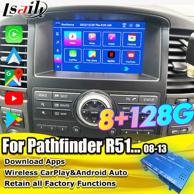 Lsailt OEM التكامل واجهة الفيديو المتعددة الأندرويد لـ Pathfinder R51 نيسان نافارا D40 CarPlay& Android Auto Retrofit