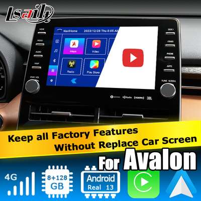 8 بوصة Android auto carplay واجهة الفيديو واجهة الفيديو لتويوتا أفالون تاتش 3 2018-الحاضر