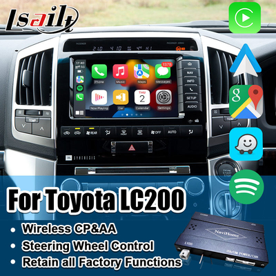 واجهة Apple CarPlay لللاند كروزر 200 2013-2021 متعددة اللغات ، كاميرا 360 ، دعم الكاميرا العكسية