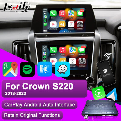 Lsailt Apple CarPlay Android Auto Module for Crown S220 GSW224 2018-2022 التكامل الهاتف المحمول المرآة، الكاميرا العكسية