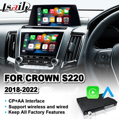واجهة Lsailt اللاسلكية Android Auto Carplay لسيارة تويوتا كراون S220 موديل 2018-2022