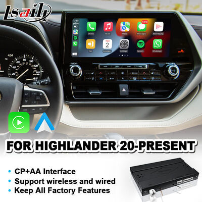 واجهة Lsailt Wireless Android Auto Carplay لسيارة تويوتا هايلاندر الحالية لعام 2020