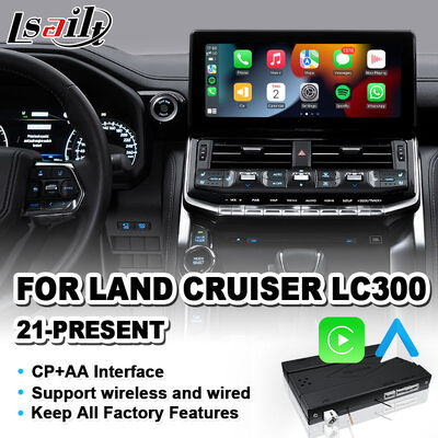 واجهة Lsailt اللاسلكية Android Auto Carplay لسيارة تويوتا لاند كروزر 300 GX-R VX-R GR GR-S Sahara ZX VX LC300 موديل 2021-2024