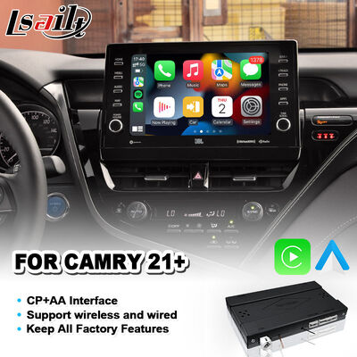 واجهة Lsailt لاسلكية Android Auto Carplay لسيارات تويوتا كامري هايبرد XSE XLE SL SE XV70 موديل 2021-2024