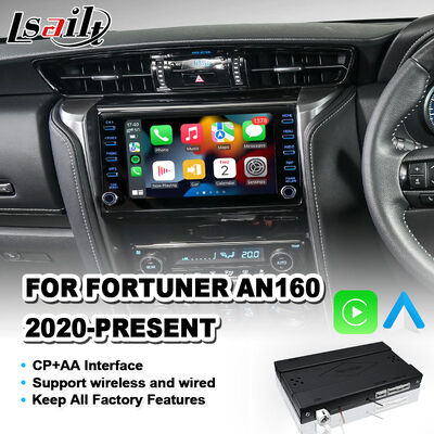 واجهة Lsailt Wireless Android Auto Carplay لسيارة تويوتا Fortuner AN160 الحالية لعام 2020