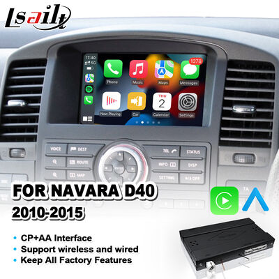 واجهة Lsailt Wireless Android Auto Carplay لعام 2010-2015 نيسان نافارا D40