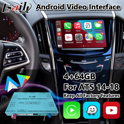 واجهة الفيديو الوسائط المتعددة لـ Lsailt Android Carplay لـ Cadillac ATS CUE System 2014-2019
