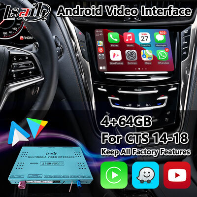 واجهة وسائط متعددة Lsailt Android Carplay للفيديو لنظام Cadillac CTS CUE من 2013-2019