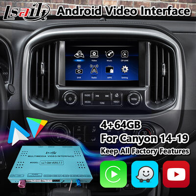 واجهة فيديو الوسائط المتعددة Lsailt Android لسيارة GMC Canyon موديل 2015-2020 بنظام Intellilink مع Carplay