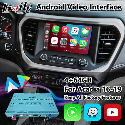 Lsailt نظام الملاحة GPS Android واجهة Carplay لـ 2016-2019 GMC Acadia Intellilink System