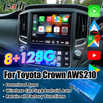 واجهة فيديو الوسائط المتعددة Android 13 لـ Crown S210 AWS210 GRS210 GWS214 GWS215 Majesta Athlete Royal Saloon OEM ترقية الشاشة مع CarPlay اللاسلكي