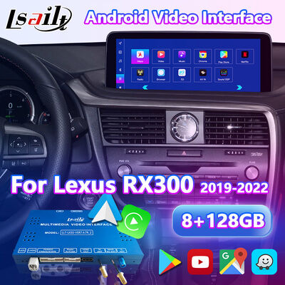واجهة فيديو Lsailt Android Carplay لسيارات لكزس RX 300 RX450h RX350L RX450hL RX350 RX300 موديل 2019-2022
