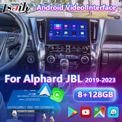 واجهة فيديو Lsailt Android Carplay لسيارات تويوتا ألفارد فيلفاير JBL الإصدار العالي 2019-2023