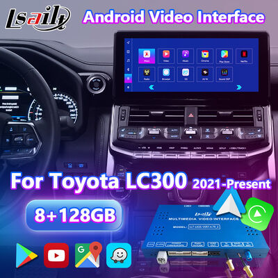 واجهة Lsailt Android Navigation Carplay لسيارات تويوتا لاند كروزر 300 GX-R VX-R GR GR-S Sahara ZX VX LC300 موديل 2021-2024