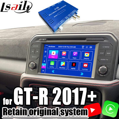 ترقية واجهة الوسائط المتعددة من NISSAN OEM Android لـ GT-R 2017 + CarPlay اللاسلكي المتكامل، YouTube، NetFlix، Android Auto