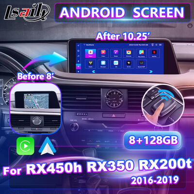شاشة لعب سيارات الروبوت الوسائط المتعددة لليكسوس RX RX450h 2016-2019 RX350 RX200t RX300 RX450L RX350L