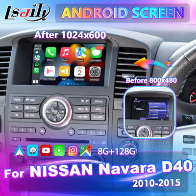 شاشة الوسائط المتعددة لـ Lsailt Android Carplay لـ 2010-2015 نيسان نافارا D40