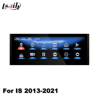 Lsailt 10.25 بوصة سيارة الوسائط المتعددة أندرويد كاربلاي شاشة لكزس IS350 IS200T IS300H IS250