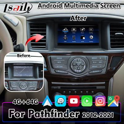 Lsailt Android Carplay Video Interface Car Multimedia Screen لنيسان باثفايندر R52