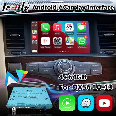 واجهة فيديو لاسلكية للسيارة تعمل بنظام أندرويد لسيارة إنفينيتي QX56 2010-2013