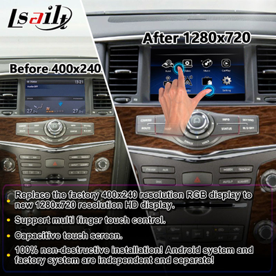 شاشة Lsailt Car Multimedia لسيارة نيسان باترول Y62 2011-2017 مع نظام تشغيل أندرويد أوتو لاسلكي
