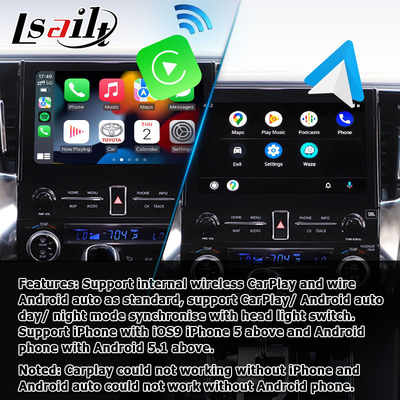 واجهة الوسائط المتعددة اللاسلكية carplay من Android لسيارات Toyota Alphard Vellfire JBL