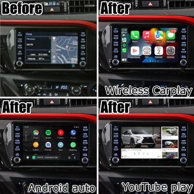 تويوتا هيلوكس أندرويد 13 واجهة الفيديو الوسائط المتعددة carplay اللاسلكي أندرويد التلامس الآلي 3