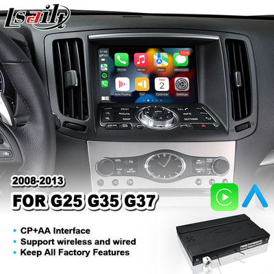 واجهة أندرويد آوتو كاربلاي اللاسلكية لشركة إنفينيتي G25 G35 G37 Skyline 370GT 350GT (V36) 2008-2013 سنة