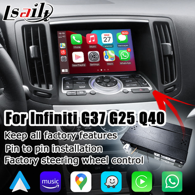 وحدة السيارات اللاسلكية android carplay لـ إنفينيتي G37 G25 Q40 Q60370GT Skyline 08IT