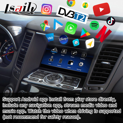 ترقية شاشة INFINITI QX70 FX35 FX37 HD عالية الدقة اللاسلكية carplay android auto IT06